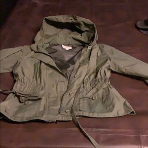 Medina green rain coat